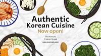 Korean cuisine blog banner template