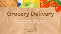 Grocery delivery blog banner template