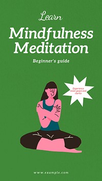 Mindfulness meditation Instagram story template