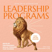 Leadership programs Instagram post template