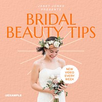 Beauty tips video Instagram post template