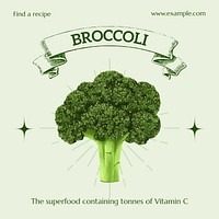 Broccoli Instagram post template