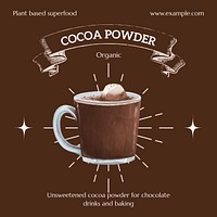 Cocoa powder Instagram post template