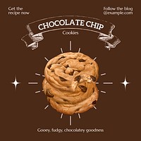 Cookie recipe Instagram post template
