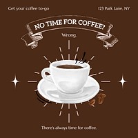 Coffee to-go Instagram post template