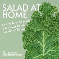 Salad at home Instagram post template
