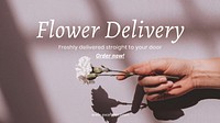 Flower delivery blog banner template