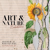Art nature exhibition Instagram post template