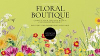 Floral boutique blog banner template