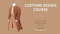 Costume design course blog banner template