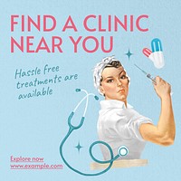 Medical clinic Instagram post template