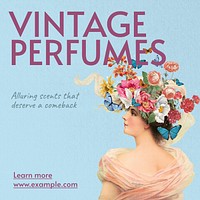 Vintage perfume Instagram post template
