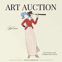 Art auction Instagram post template