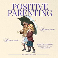 Positive parenting Instagram post template
