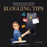 Blogging tips Instagram post template