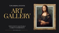 Art gallery events blog banner template
