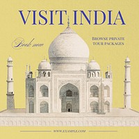 Visit India Instagram post template