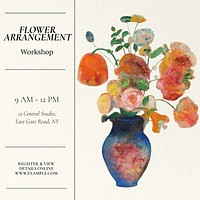 Flower arrangement Instagram post template