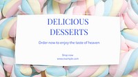 Dessert blog banner template