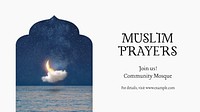 Muslim prayers blog banner template