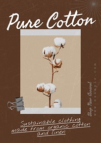 Pure cotton  poster template  
