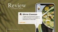 Customer review Facebook cover template