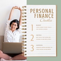 Personal finance checklist Instagram post template