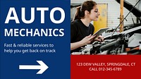 Auto mechanics blog banner template