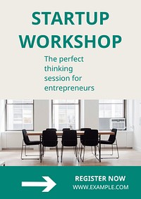 Startup workshop  poster template  