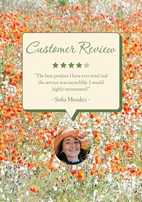 Customer review  poster template  