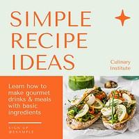 Recipe ideas Instagram post template