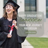 Congratulations graduation Facebook post template
