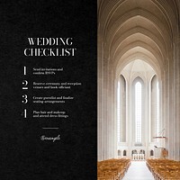 Wedding checklist Instagram post template
