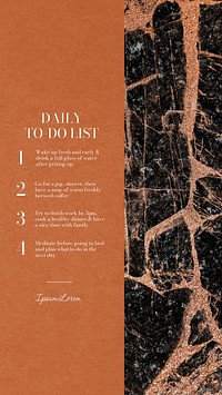 Daily to-do list Instagram story template