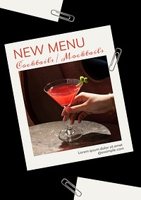 New menu poster template and design