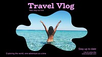Travel vlog blog banner template