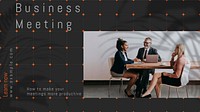 Business meeting Facebook cover template