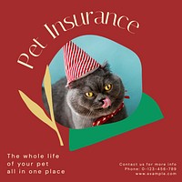 Pet insurance Instagram post template