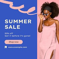 Summer sale Instagram post template