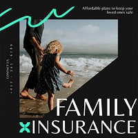 Family insurance post template for social media