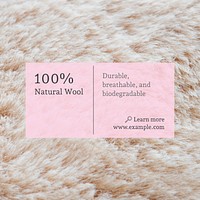 Natural wool Instagram post template