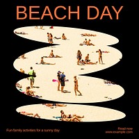 Beach day Instagram post template