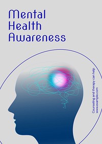 Mental health awareness poster template