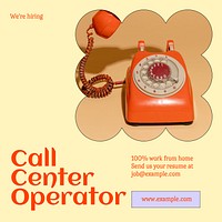 Call center Facebook post template