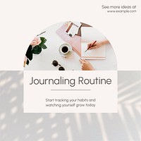Journaling routine Instagram post template