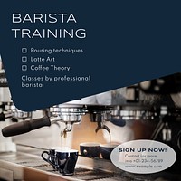Barista training Instagram post template