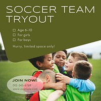 Soccer team tryout post template   