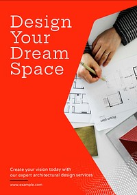 Architectural design services  poster template & design