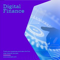 Digital finance Instagram post template