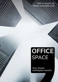 Office space  poster template & design